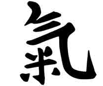 Kanji for KI, the second character of Aikido
